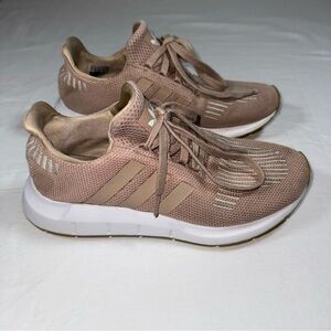 Adidas Tan & White Sneakers with Textured Design Size 7